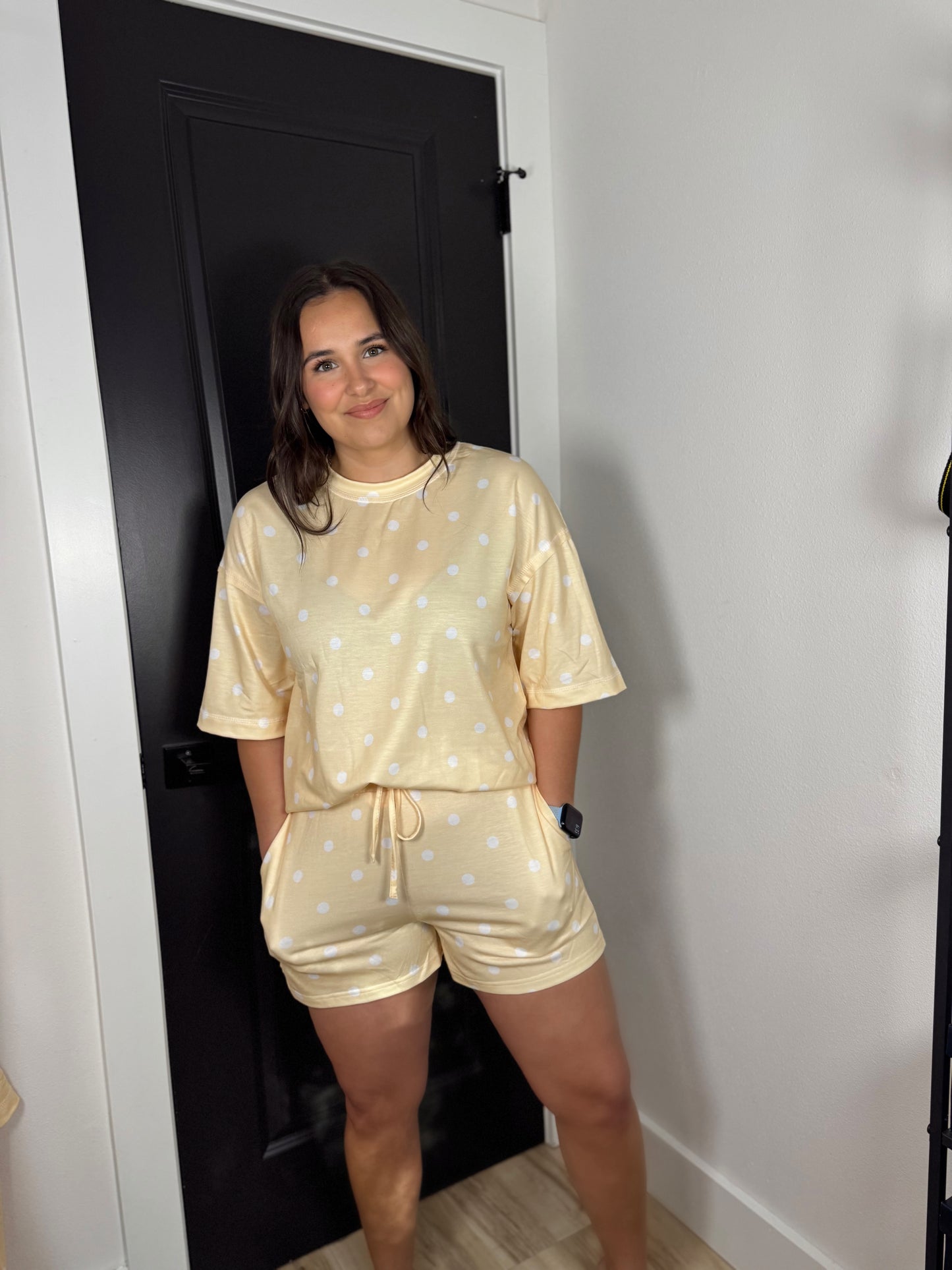 Lemon Polka Dot Cozy Set
