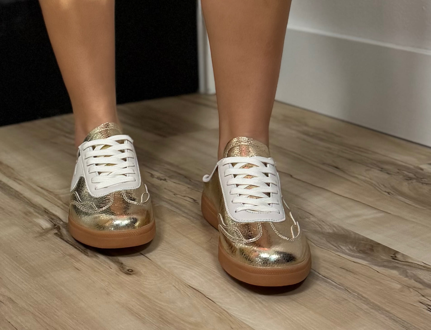 Golden Slip-on Mule Sneaker