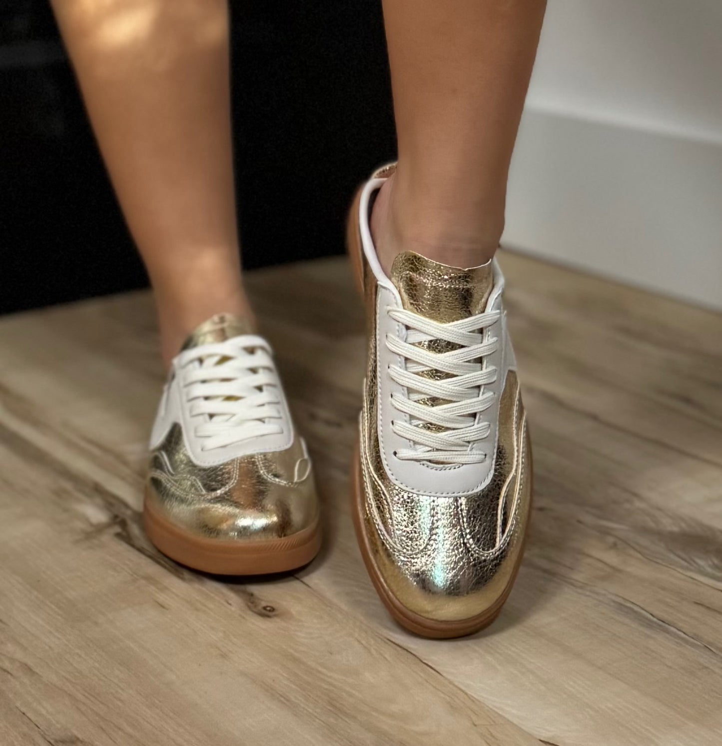 Golden Slip-on Mule Sneaker