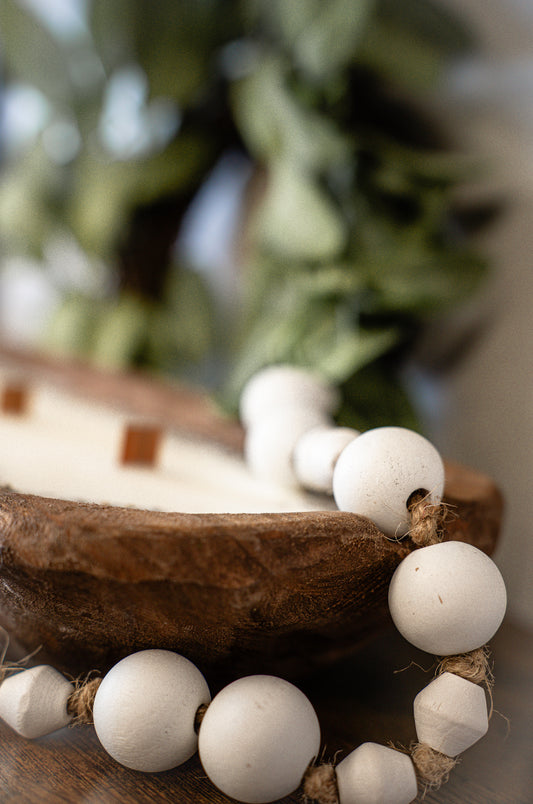 Large Wooden Boat Candle