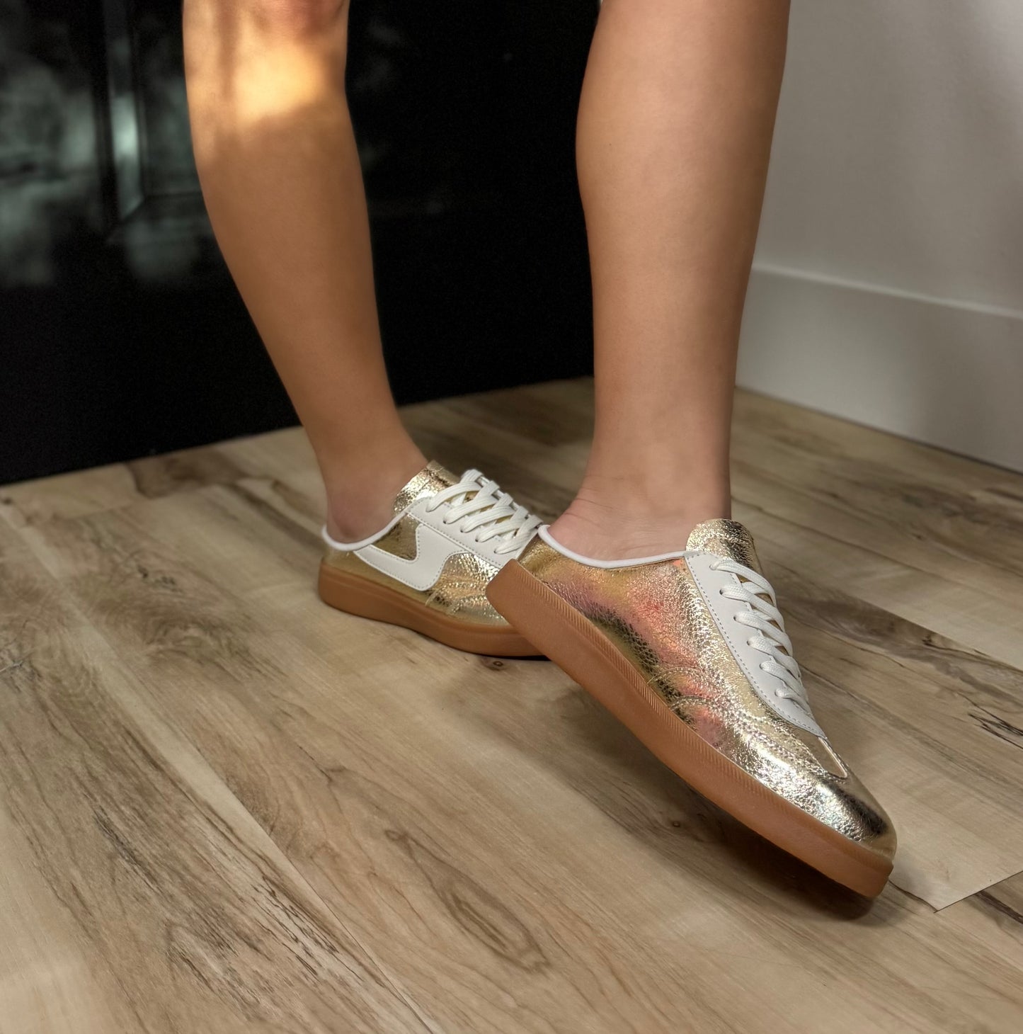 Golden Slip-on Mule Sneaker