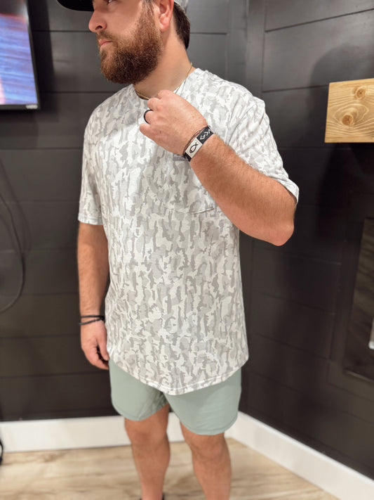 Light Grey Old School Camo Performance Tee