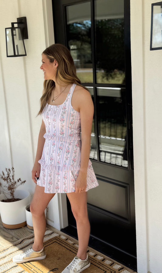 Floral Stripe Active Dress
