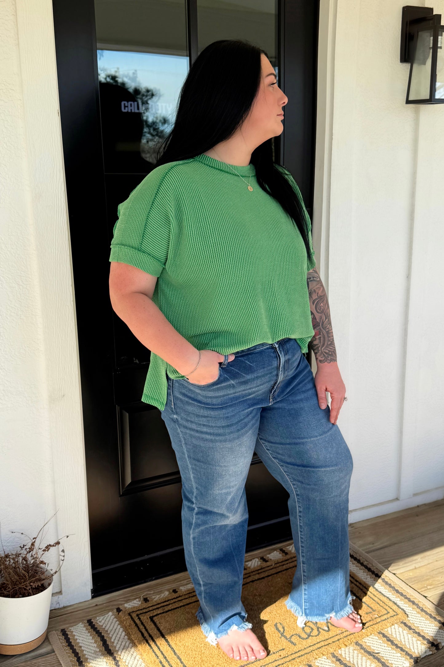 The Everyday Ribbed Tee (Plus)